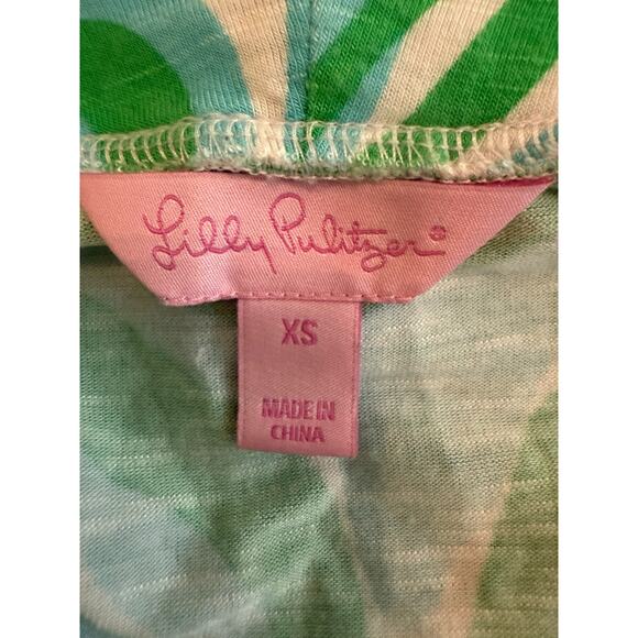 Lilly Pulitzer Green/Blue/White Wrap Dress XS - Picture 3 of 12